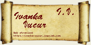 Ivanka Vučur vizit kartica